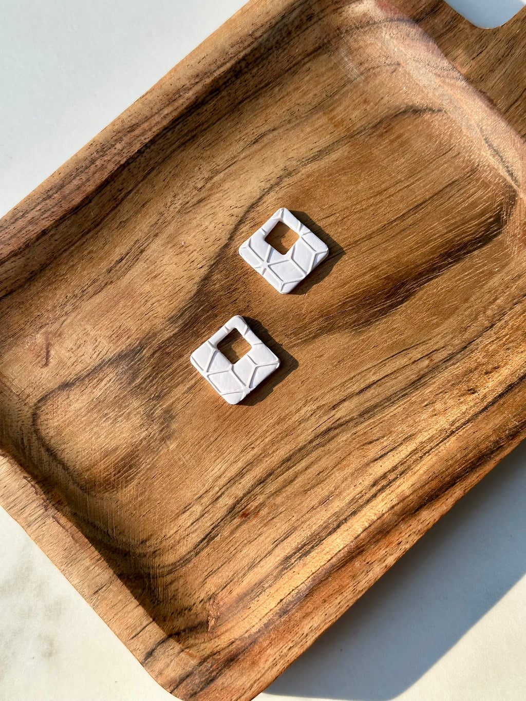 White Geometric Charms