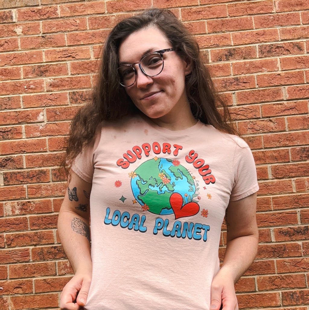 “Support Your Local Planet” Adult Tee