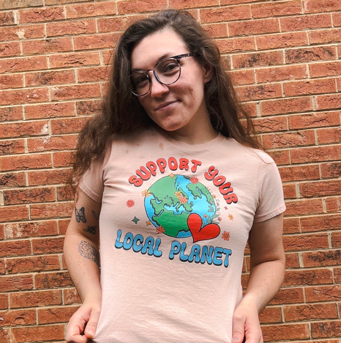 “Support Your Local Planet” Adult Tee