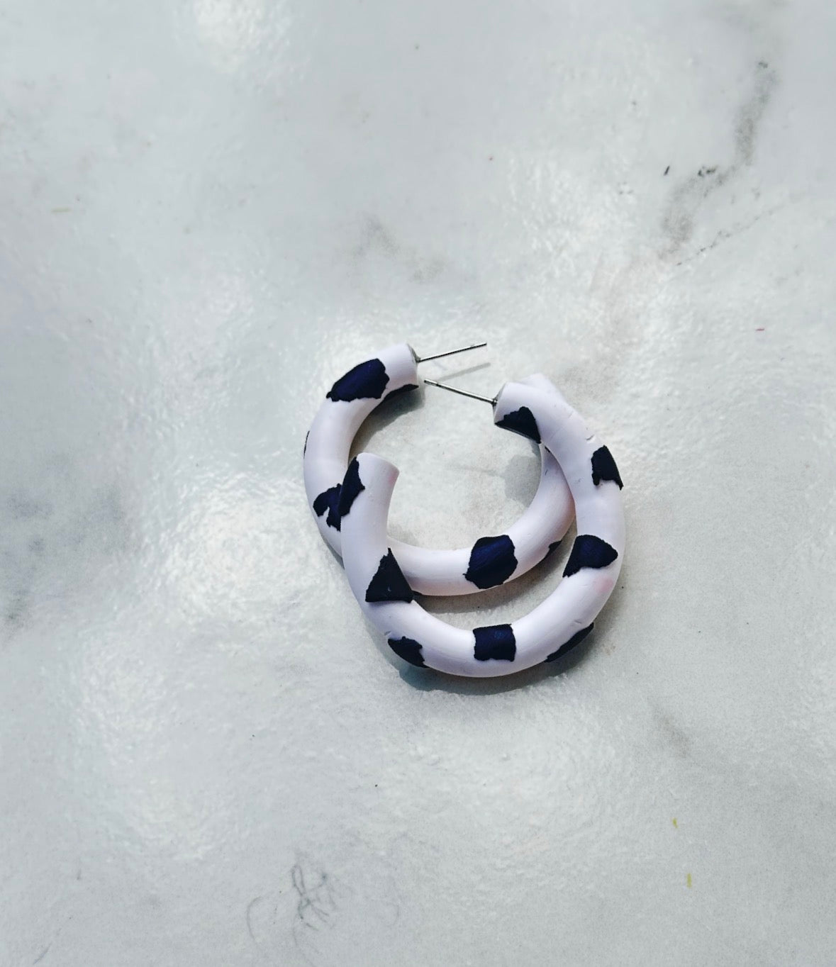 Classic Hoops- Cow Print