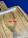 Mini Coral Pumpkin Stud