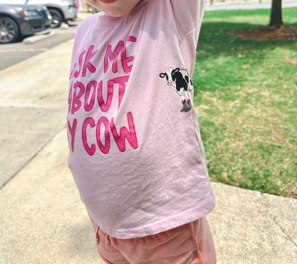 “Ask Me About my Cow” Youth Tee