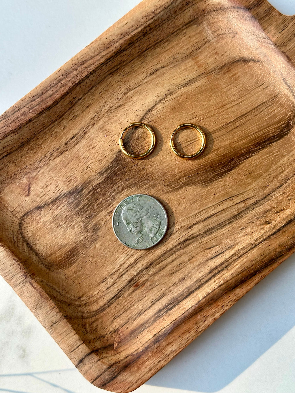Gold B Hoops