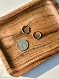 Silver A Hoops
