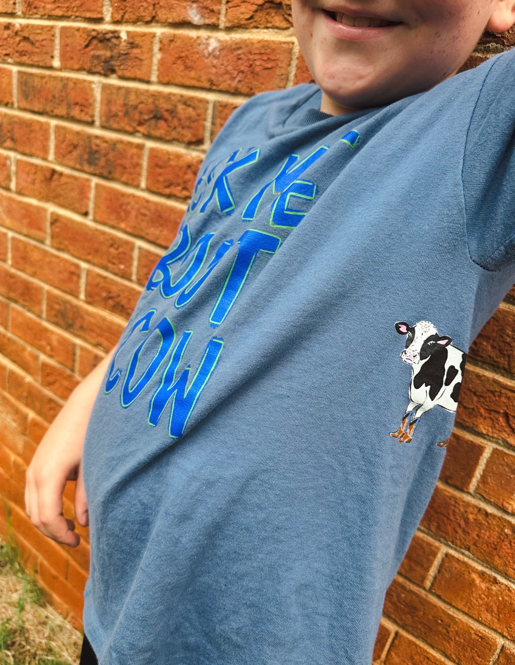 “Ask Me About my Cow” Youth Tee