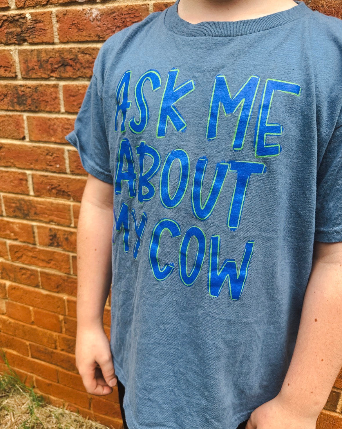 “Ask Me About my Cow” Youth Tee
