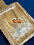 Peekaboo Pumpkin Dog Studs