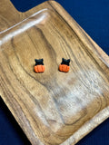 Peekaboo Pumpkin Cat Studs