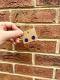 Purple Flower Studs