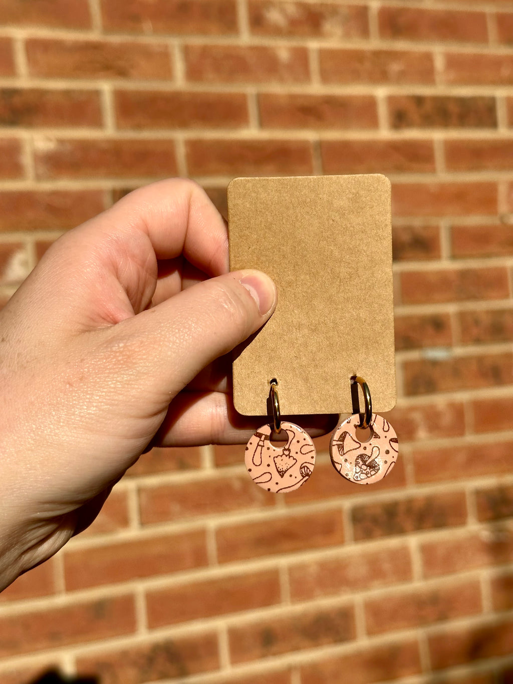 Gold B Hoops