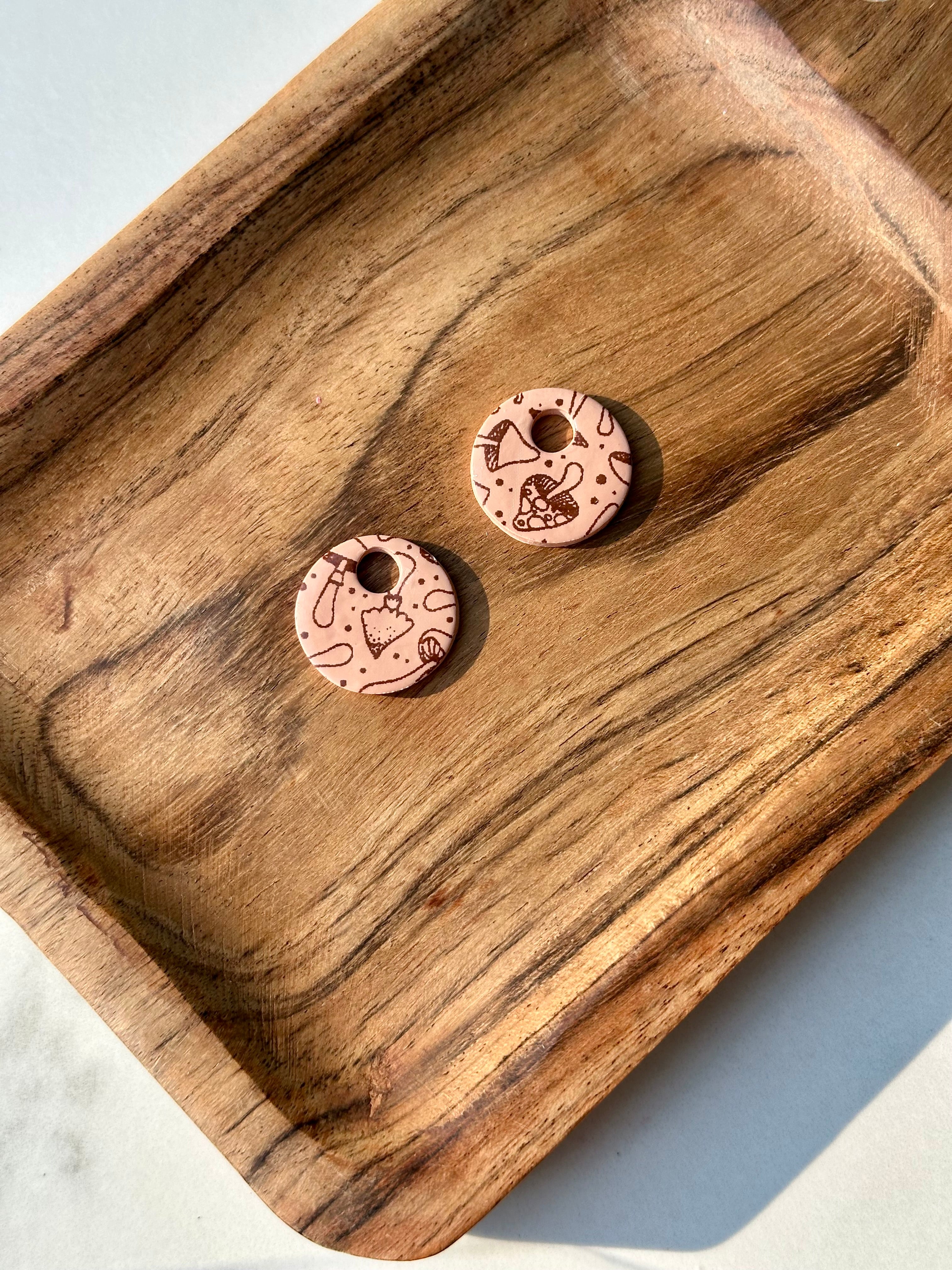 Mushroom Printed Charms
