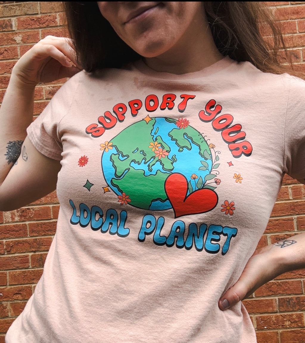 “Support Your Local Planet” Adult Tee