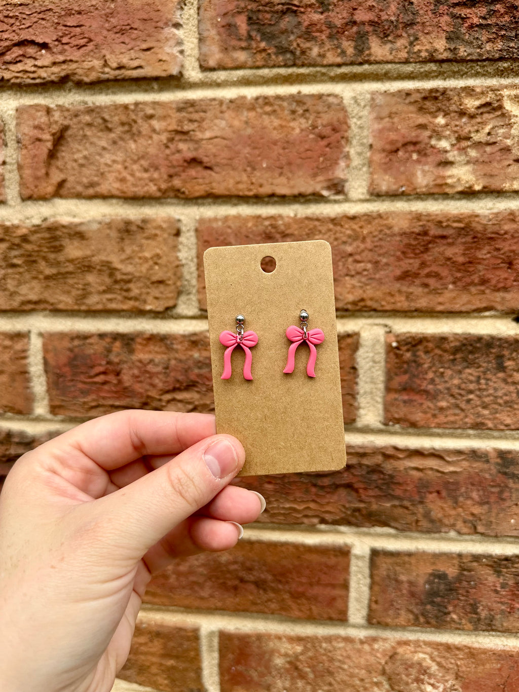 Pink Bow Drops