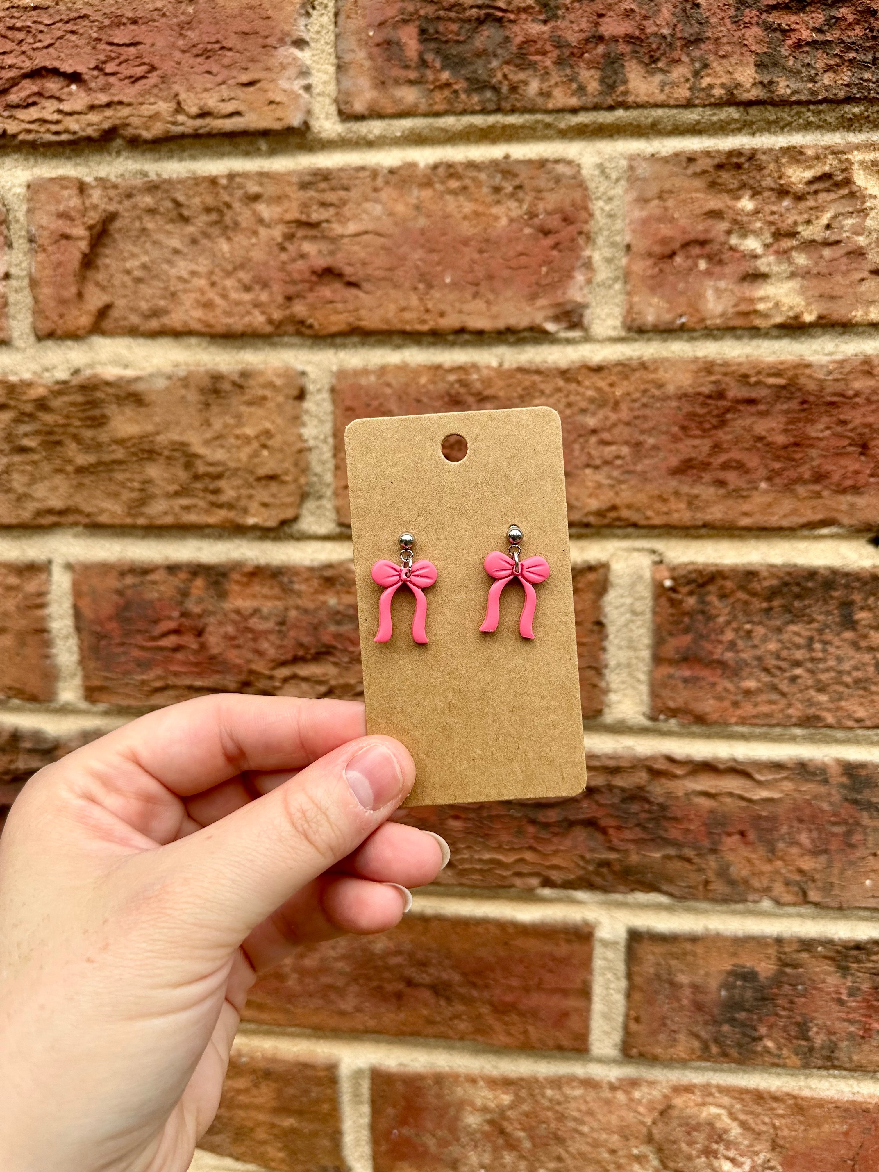 Pink Bow Drops