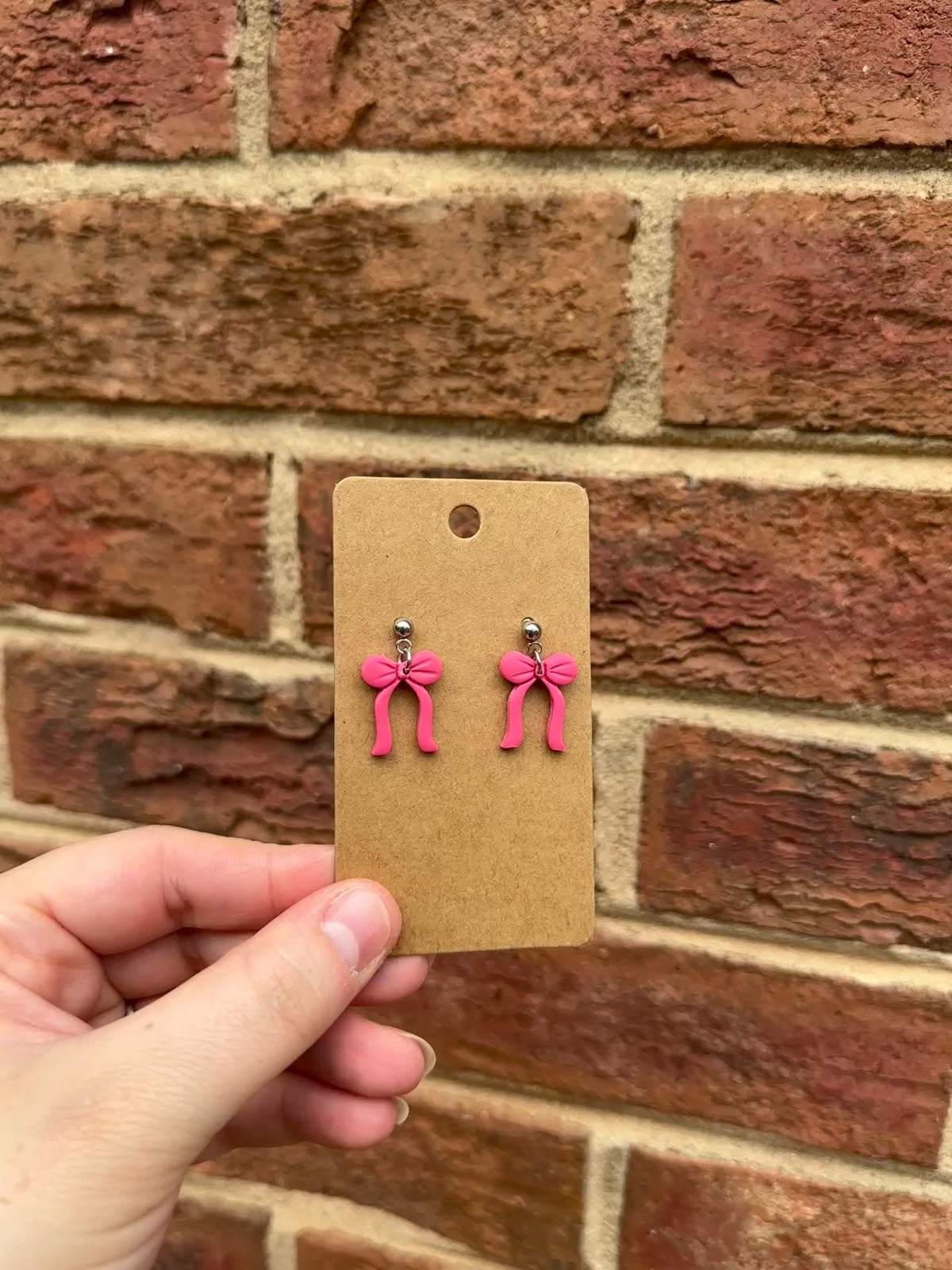 Pink Bow Drops